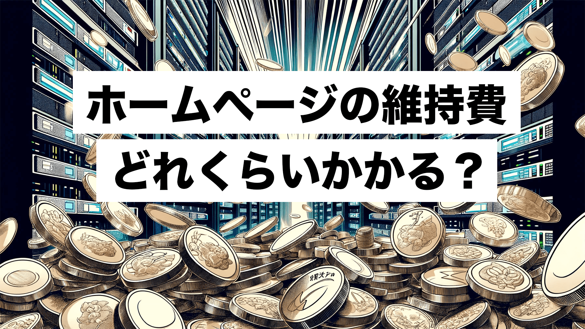 ホームページの維持費をコインで表している